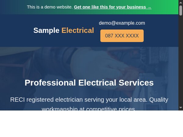 Electrician website demo