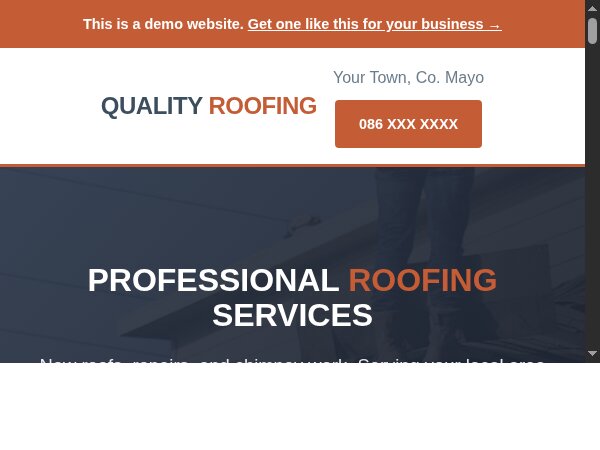 Roofer website demo